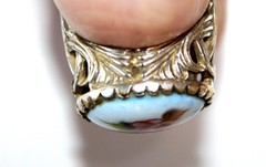 Vintage Russian Hand Painted Enamel Rings 4 Variation Finift Technique #77,83,95