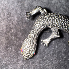 VINTAGE GECKO/LIZARD BROOCH/PIN SILVER 3.75 INCHES MARCASITE