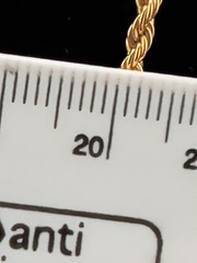 Vintage Signed Trifari 2 mm Rope Chain Necklace 14k Gold Filled 16 Inches