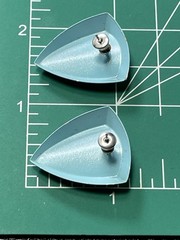 Vintage 1.1” Blue Retro Enameled Abstract Metal Drop Earrings