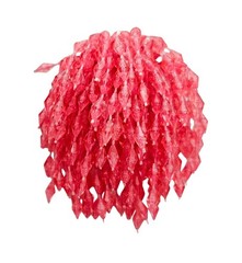 Pink Plastic Waterfall Bead Brooch Pom-Pom Style Pin J709