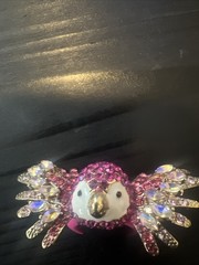 Betsey Johnson Hot Pink Owl Bracelet And Ring Set – Extremely Rare- G1