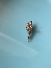 Vintage Sterling Silver Charm Alice in Wonderland Late White Rabbit Charm 2.7g