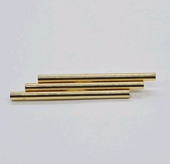 Bar Brooch Gold tone tube Pin Modernist Modern Vintage 3.5 in