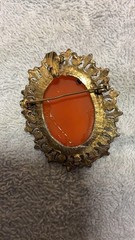 Antiqued Swarovski Broach or Pendant Vintage Cameo