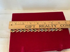 RARE CAMROSE KROSS JBK Jacqueline Jackie Kennedy Emerald Ruby Sapphire Bracelet