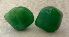 Vintage Jade, Aventurine, Jadeite, Natural Stone, Twist Back Earrings JWL-1055