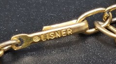 Vintage LISNER 7-Strand Link Necklace GOLDTONE 14-17″ BOHO CHIC Cocktail GYPSY