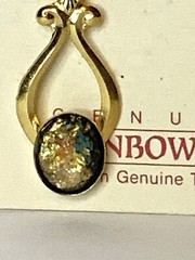RainbowFlake Genuine 24k Flakes Turquoise Resin 18kt Gold Plate Pierce Earrings