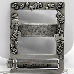 JJ Jonette Vintage Frame Brooch With Broke Or Millionaire NOS RARE! One Brooch