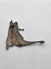 Albert Scharning Norway Sterling Guilloche Enamel Viking Ship Brooch