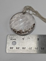 Kenneth Cole Vintage Round Faceted Crystal Pendant Necklace 36″