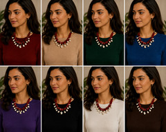 Zara Faux Red Coral Statement Necklace Bold Baroque Pearl Acrylic NWT $59.90