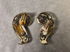 Vintage Mid Century SELRO/SELINI Costume Jewelry Set Bracelet & Earrings