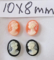 * SALE* VTG CAMEOS 40x30mm HUGE 17piece LOT JEWELRY RESIN FINDINGS REPAIR CRAFTS