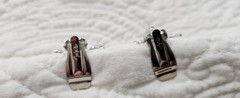 Vintage Judy Lee 3-pc Set, Silver Tone Leaf Blue Moonstone, Clip-Ons