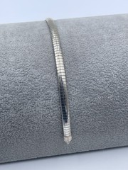 Vintage 925 Sterling Silver Italy Omega Bracelet 6 3/4” Width 5.7mm
