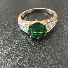 Thailand Ring Size 8.5 Green Stone