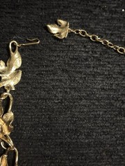 Vintage Trifari Kunio Matsumoto Choker Necklace Jewelry Leaves Leaf Signed Read!