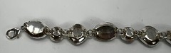 Vintage Scarab Bracelet Faceted Multi Colored Purple and Gold 7.5” Marked