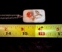 Les Bernard necklace 1/20 12k gold Fill!With Mother Of Pearl! Vintage Necklace!