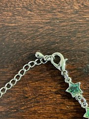 Vintage Multi-Color Abalone Star Silver Tone Bracelet 7″