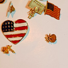 Assorted Lot of 41 Lapel Pins and Brooches AS IS 1 Lapel Pin Missing Back
