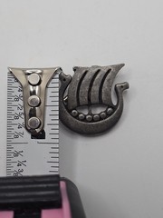 Vintage R Tennesmed Sweden Brooch Pin Viking Ship Pewter 1970s