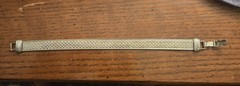 Vintage Goldette Signed Silver Checker Style Bracelet Size 6 3/4″