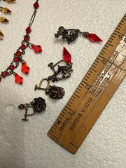Art Deco Neclaces Gothic Glass Chech 1920s 1930s Jewelry Lot Chokers Earrings
