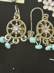 Vintage Pierced Earring Lot 10 Pairs Varied Styles Age Designs Bows Cameras Frog