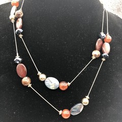 Satellite chain bead necklace fun JCPenny with tags