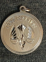Vintage JMS Sterling Silver CONFIRMATION Charm/Pendant, 2.95g