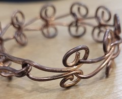 Vintage Spiral Bracelet Copper Alloy Metal Swirl