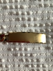 SPEIDEL ID Bracelet USA Brushed Gold Tone 9” Link Bracelet NIB