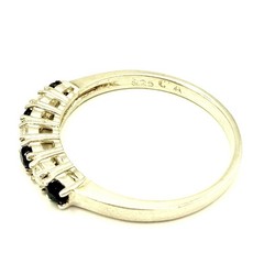 Vtg Avon 925 Silver Black Onyx Cubic Zirconia Sterling Silver Ring SZ 9.75 V