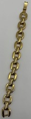 Vintage 1980s Bracelet Chunky Bold Chic Geometric Gold-Tone Metal Links Unsigned