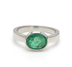 Art Deco Antique Vintage 2.80Ct Natural Emerald Wedding Ring 925 Sterling Silver