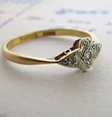 Art Deco Lab Created Diamond Vintage Style Wedding in 925 Sterling Silver Ring