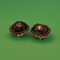 Signed Edlee Beautiful Vintage Clip-on Rhinestone Earrings
