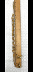 BRAIDED Goldtone Mesh & Clear Rhinestone 15″ Necklace & 1-1/4 x 1″ Clip Earrings