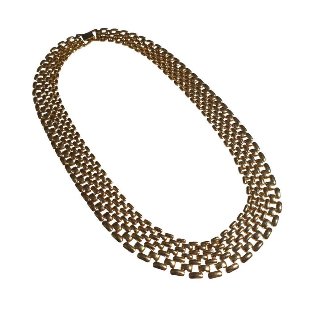 Gold Tone Vintage Chain Link Necklace 19 Inch Length Elegant Jewelry Mom Gift