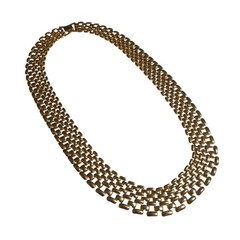 Gold Tone Vintage Chain Link Necklace 19 Inch Length Elegant Jewelry Mom Gift