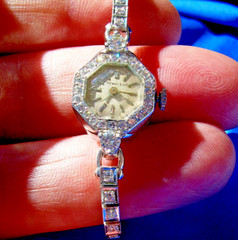 ORIGINAL TIFFANY & Co Antique Art Deco DIAMOND PLATINUM Cocktail WATCH Antique
