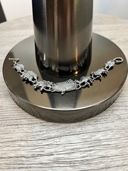 Vintage Silver Tone Noah’s Ark Bracelet 7.5/8 inch Very Good PreOwned Condition