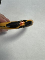 Vintage 1930s Butterscotch Bakelite Hand Painted Floral Bangle Bracelet Tested