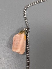 Vintage Polished Stone Charm Nugget Jasper Necklace Boho Coastal 18 in