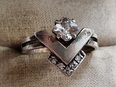 Vintage ring sterling silver 925 Size 8 Weight 3.1 g. Ukrainian jewelry.