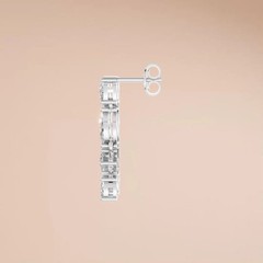 1.31 CTW Multi Shape Lab Grown Diamond Dangle Drop Earrings