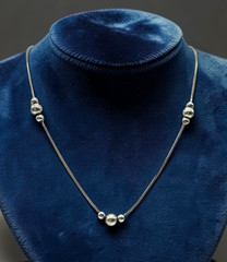 VTG FAS Italy 925 Sterling Silver 4-6mm Ball Bead snake chain 18″ necklace 5.7g
